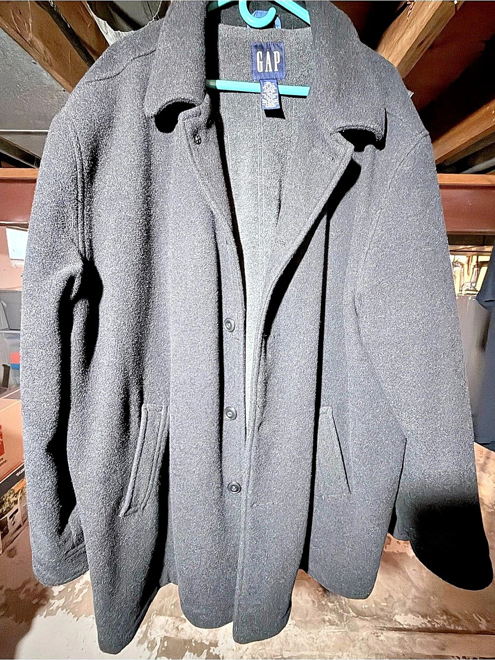 Gap Gray Button-Front Coat